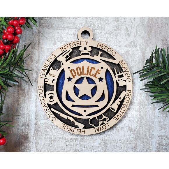 POLICE Ornament Personalized First Responder Christmas Gift - Picture 2 of 5